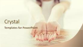  Presentation with sacrifice - PPT theme featuring sacrifice - gesture body parts and child background and a cream colored foreground