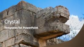  Presentation with sacrifice - Theme featuring sacrifice - ruins of the chichen-itza yucatan background and a gray colored foreground