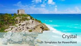  Presentation with mexico city - Colorful slide deck enhanced with sacrifice - tulum mayan city ruins backdrop and a arctic colored foreground