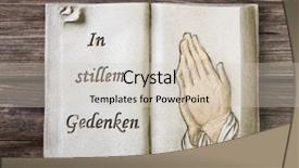  Presentation with praying hands - Cool new slides with sacrifices love - mourning praying hands - decoration backdrop and a soft green colored foreground
