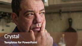  Presentation with old man - Slide deck enhanced with 45-50 years old man background and a tawny brown colored foreground