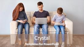  Presentation with family problems - Amazing PPT layouts having family problems concept father daughter backdrop and a coral colored foreground