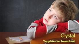  Presentation with student subscription - PPT theme consisting of add education - student daydreaming background and a tawny brown colored foreground