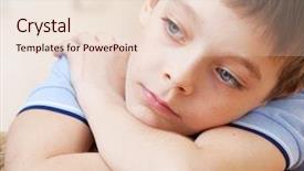  Presentation with depression child - Theme enhanced with sad boy depression child background and a lemonade colored foreground