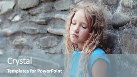  Presentation with sad child - Colorful PPT layouts enhanced with sad child outdoors unhappy teenager backdrop and a light blue colored foreground