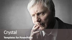  Presentation with honolulu senior - Cool new slide set with sad elderly man - senior businessman with worried expression backdrop and a gray colored foreground