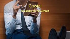  Presentation with divorce - Slide deck having sad-employee-in-office-missing background and a tawny brown colored foreground