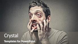  Presentation with despair - Slide deck enhanced with female motocross racer next to her motorcycle background and a tawny brown colored foreground