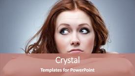  Presentation with young woman diagnosis of sti - PPT theme featuring sad face - young disappointed woman looking aside background and a coral colored foreground