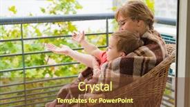  Presentation with grandparents day - Cool new PPT theme with sad grandparents - happy grandmother with her grandson backdrop and a tawny brown colored foreground