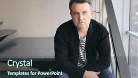  Presentation with pensioner - Amazing presentation having sad grandparents - portrait of serious male pensioner backdrop and a  colored foreground