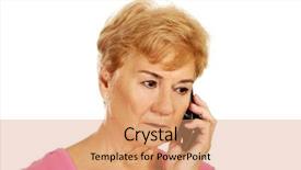  Presentation with advisor to senior clients - Presentation design consisting of sad grandparents - worried senior woman talking background and a  colored foreground