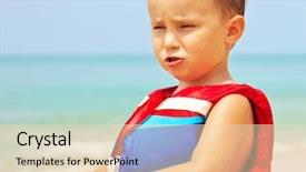  Presentation with life struggle - Colorful PPT theme enhanced with sad little boy in red backdrop and a lemonade colored foreground