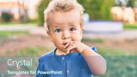  Presentation with teeth pain - Amazing slide deck having sad-little-boy-putting-fingers backdrop and a ocean colored foreground