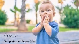  Presentation with teeth pain - Colorful presentation enhanced with sad-little-boy-putting-fingers backdrop and a teal colored foreground