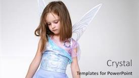  Presentation with sad girl - Theme featuring sad-little-girl-in-halloween background and a light gray colored foreground