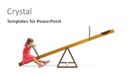  Presentation with seesaw - Presentation theme with sad-little-girl-sitting background and a white colored foreground