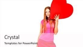  Presentation with heart - PPT theme consisting of isolated on a black background and a  colored foreground.