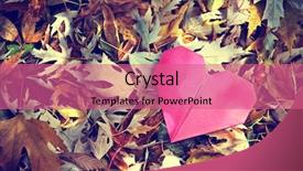  Presentation with love heart - PPT layouts with sad love - discarded paper heart background and a coral colored foreground