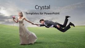  Presentation with happy birthday for husband - Slides having sad love - impatient happy wife pulling her background and a light gray colored foreground