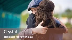  Presentation with pretty girl - Cool new theme with sad love - photo of pretty girl backdrop and a tawny brown colored foreground