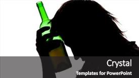  Presentation with drinking alcohol - PPT layouts enhanced with sad man drinking alcohol background and a dark gray colored foreground