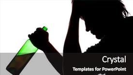  Presentation with alcohol white - Presentation theme having sad man drinking alcohol background and a dark gray colored foreground