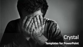 Presentation with sad - Beautiful slides featuring sad man series backdrop and a dark gray colored foreground