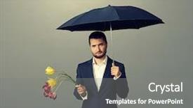  Presentation with faded - PPT layouts with sad man with faded flowers background and a  colored foreground