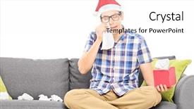  Presentation with young man wearing a hat - Presentation theme featuring gardener works in the garden varadero matanzas cuba copy space for text background and a violet colored foreground.