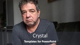  Presentation with sad - Slides consisting of sad-mature-man-in-dark background and a dark gray colored foreground