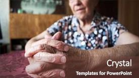  Presentation with elderly home - Amazing PPT layouts having sad nurse - old woman elderly female backdrop and a tawny brown colored foreground