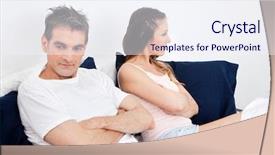  Presentation with problem statement problems and solutions - Theme with adultery - couple with problems remaing silent background and a sky blue colored foreground