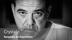  Presentation with black man - Amazing presentation theme having sad-pensive-adult-man-close backdrop and a gray colored foreground