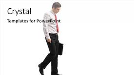  Presentation with healthy workplace full length side view - Beautiful theme featuring sad person - full length profile shot backdrop and a white colored foreground