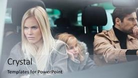  Presentation with car picture - Colorful slide deck enhanced with sad person - picture of angry displeased young backdrop and a light gray colored foreground