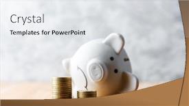  Presentation with assets - Theme enhanced with sad-piggy-bank-behind-stacks background and a sky blue colored foreground