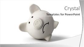  Presentation with assets - PPT layouts enhanced with sad-piggy-bank-isolated background and a white colored foreground