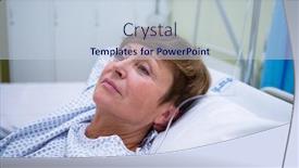  Presentation with hospital bed - Theme enhanced with sad senior patient lying background and a lemonade colored foreground