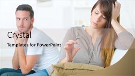  Presentation with rough - Colorful theme enhanced with sad situation - couple going through a rough backdrop and a soft green colored foreground