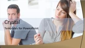  Presentation with rough - Amazing presentation having sad situation - couple going through a rough backdrop and a light blue colored foreground