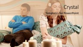  Presentation with family and home love concept - Slide set featuring sad situation - quarrel and hurt two loving background and a  colored foreground