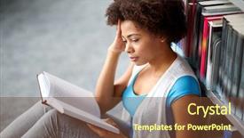  Presentation with american university - Theme having education high school university learning background and a tawny brown colored foreground