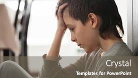  Presentation with sad teen - Colorful slides enhanced with sad-teen-abuse-child backdrop and a gray colored foreground