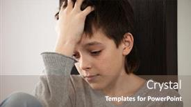  Presentation with sad teen - Amazing slides having sad-teen-abuse-child backdrop and a violet colored foreground