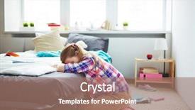  Presentation with sad teen - Amazing PPT theme having sad teen girl sitting backdrop and a  colored foreground