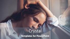  Presentation with sad teen - Slide deck with sad-teen-near-window-unhappy background and a gray colored foreground