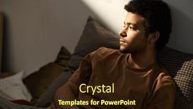  Presentation with alone - Presentation consisting of sad-teenage-boy-worried background and a wine colored foreground