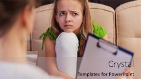  Presentation with seeking - PPT theme enhanced with sad-teenager-girl-seeking-help background and a light gray colored foreground