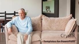  Presentation with bankruptcy - Theme having sad-tired-ill-sick-lonely background and a coral colored foreground